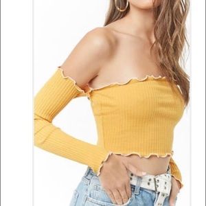 Off the shoulder crop top